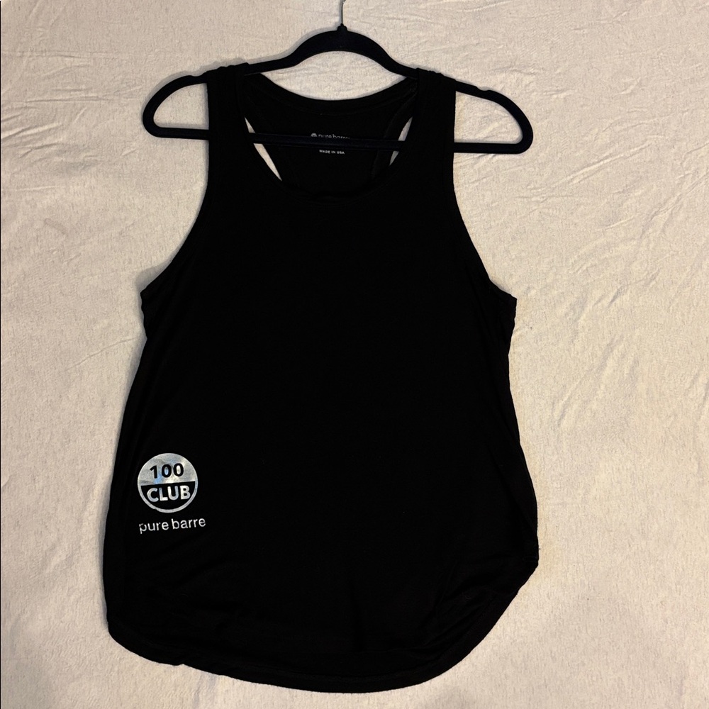 Black Sleeveless Pure Barre 100 Club Tank Top